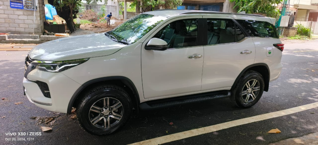 toyota fortuner car rentals in bangalore with driver