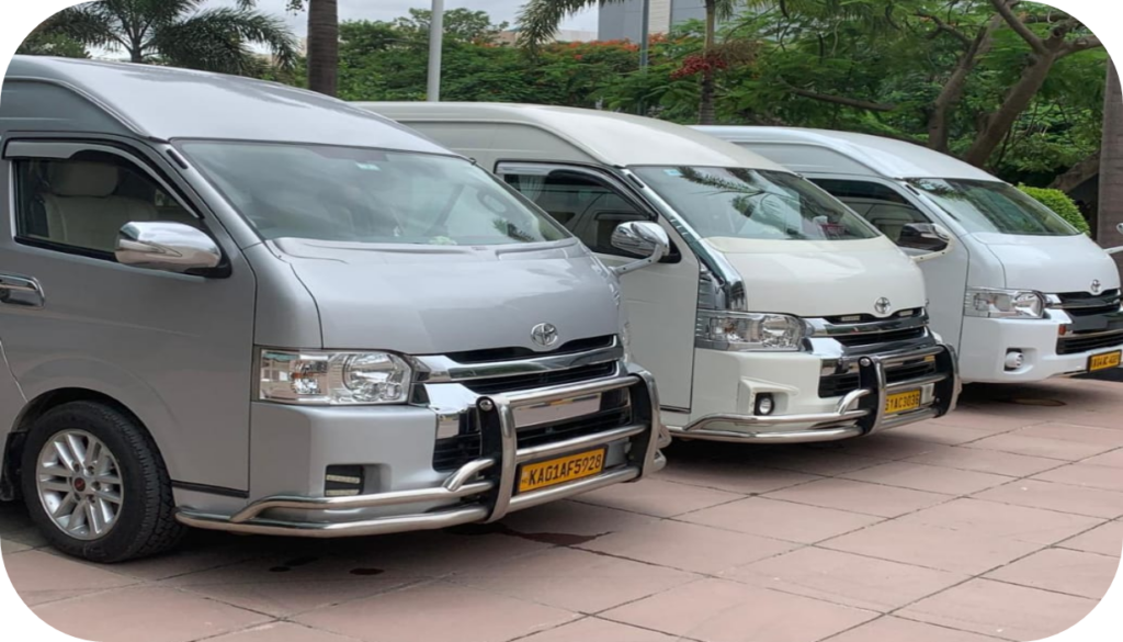 toyota commuter wedding car rental bangalore